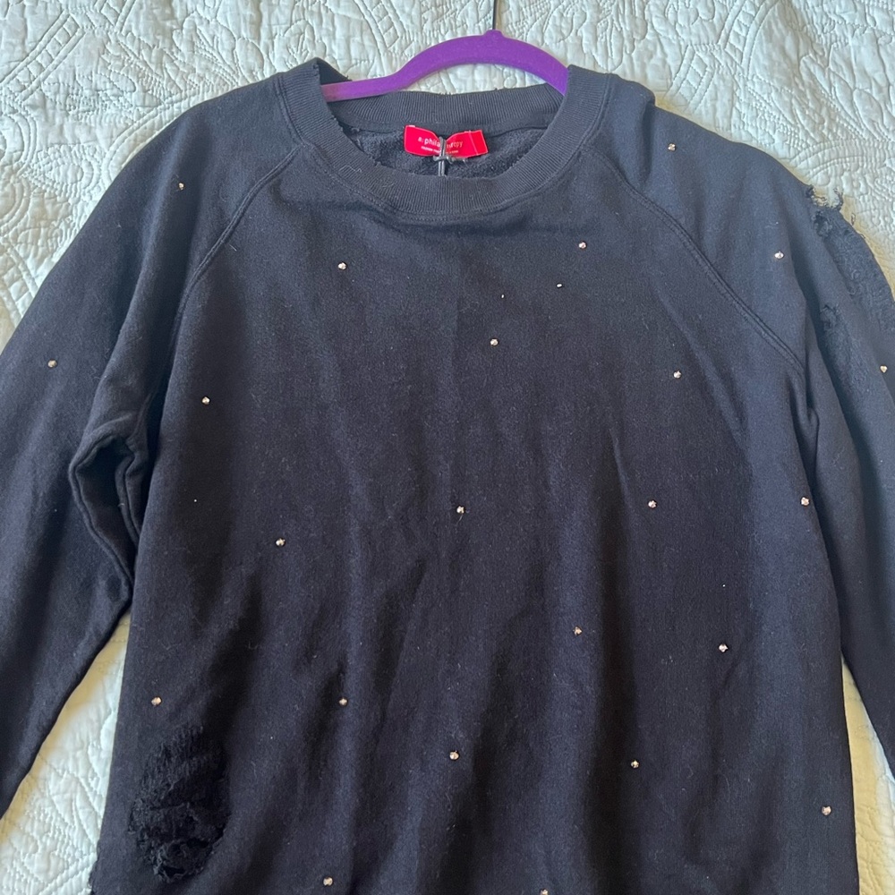 Black Studded Sweatshirt